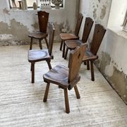 Solid oak chairs Savoyard cap popular art