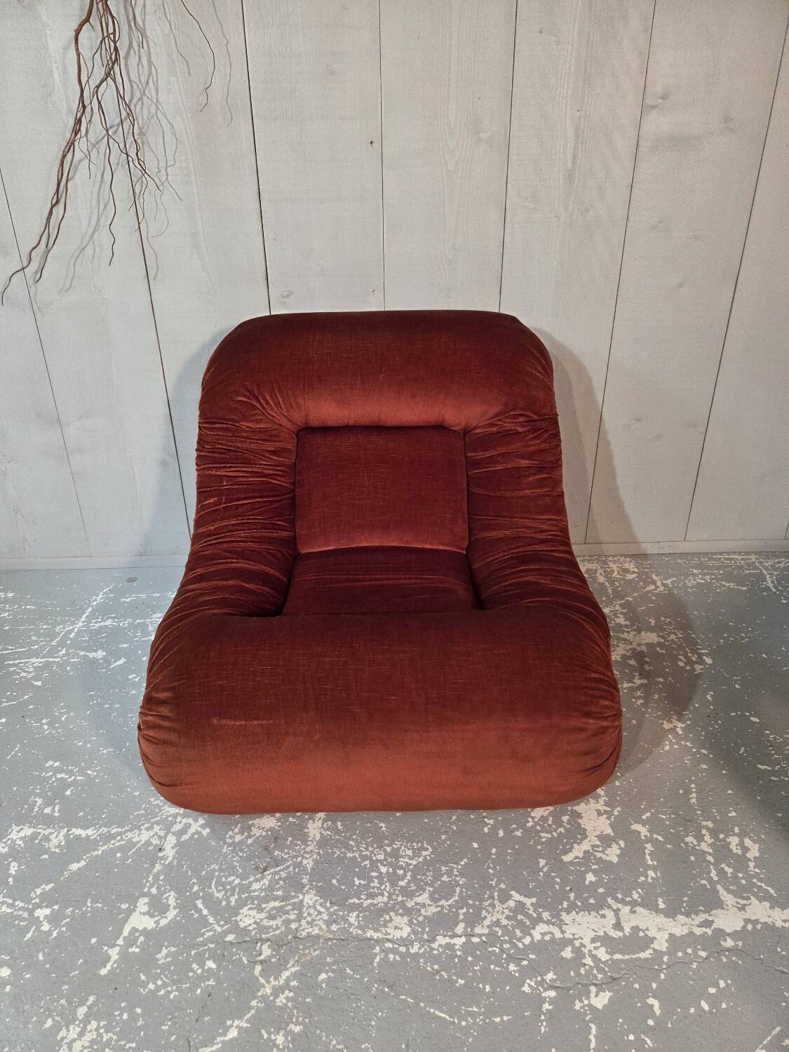 Velvet armchair