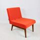 Chaise vintage en velours bleu orangé, années 1970