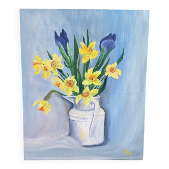 Still life bouquet of daffodils