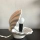 Vintage white ceramic shell lamp