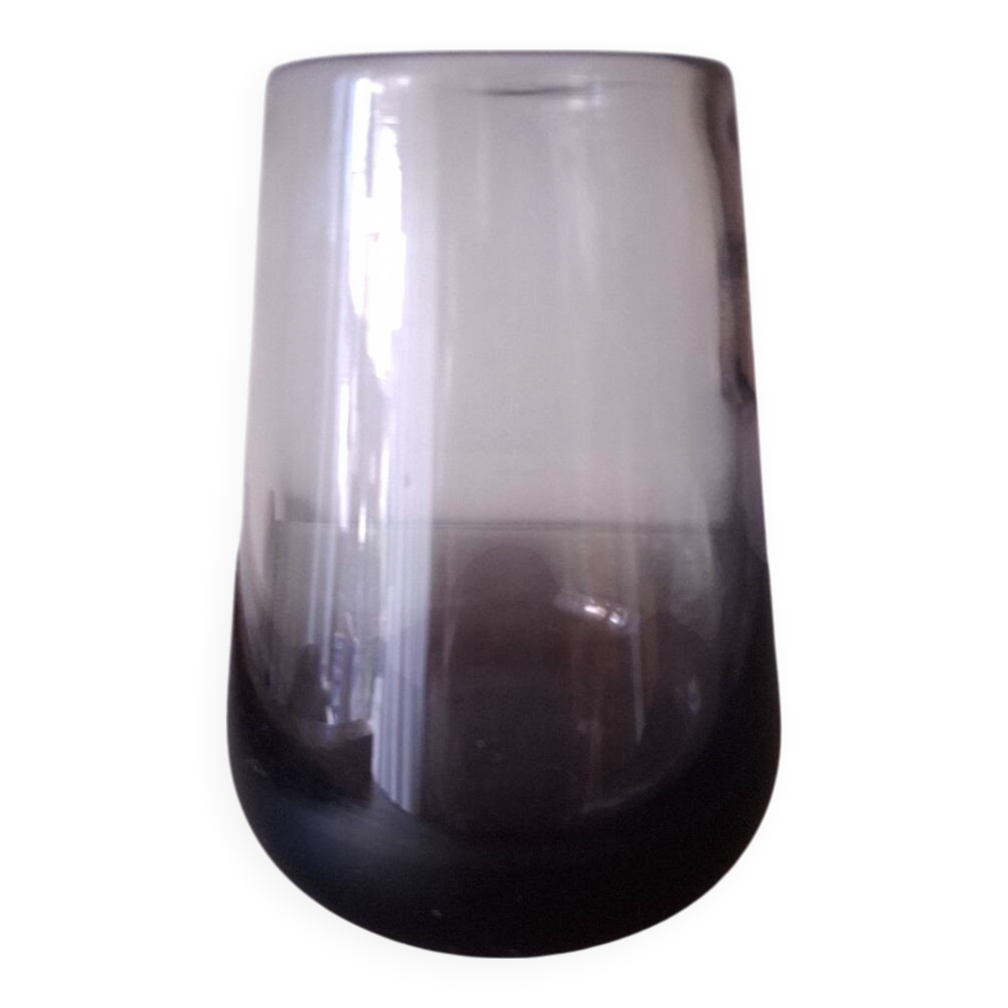 Blown glass vase by master glassmaker Claude Morin, 1978