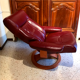 Scandinavian reclining relax armchair in Anderssons leather
