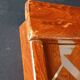 Two wooden and glass trays