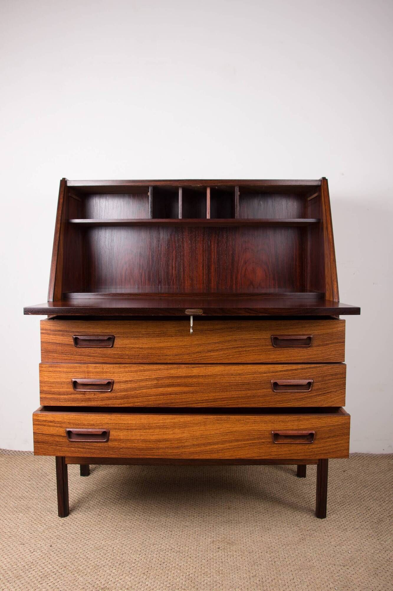 Secretary, desk, Danish in Rio rosewood by Dyrlund 1960.