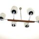 Vintage glass chandelier and its pair of wall lights