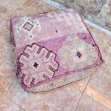 Handmade Berber Kilim pouf, floor cushion