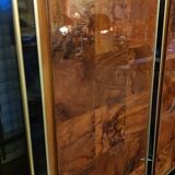 Furniture 4 doors in wood veneer of walnut bramble in checkerboard