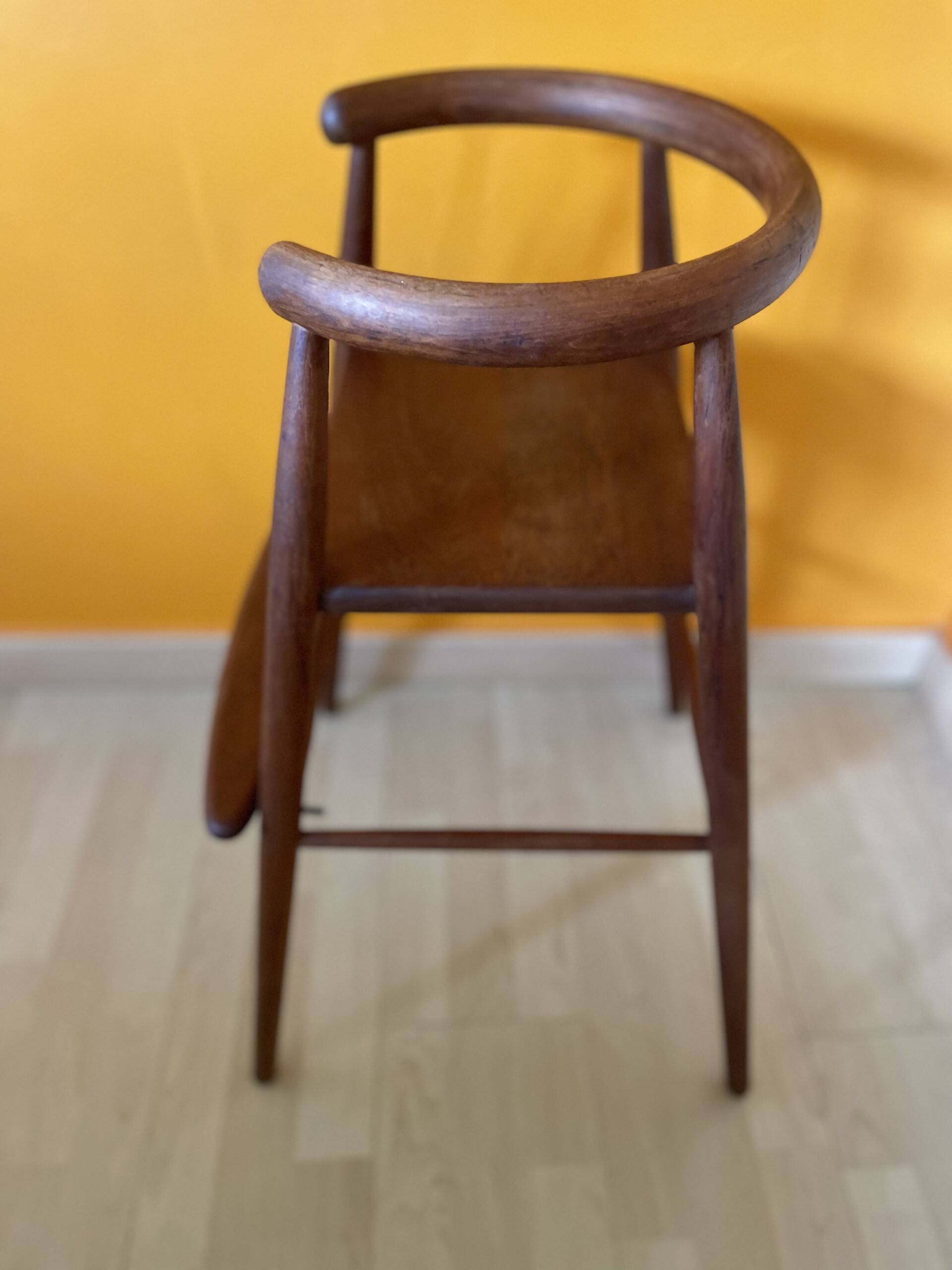 Danish Children's High Chair by Nanna Ditzel for Kold Savvaerk, 1950s