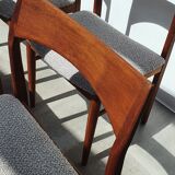 Set de 4 chaises danoises en teck par Henning Kjaernulfs
