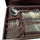 Silver metal cutlery set