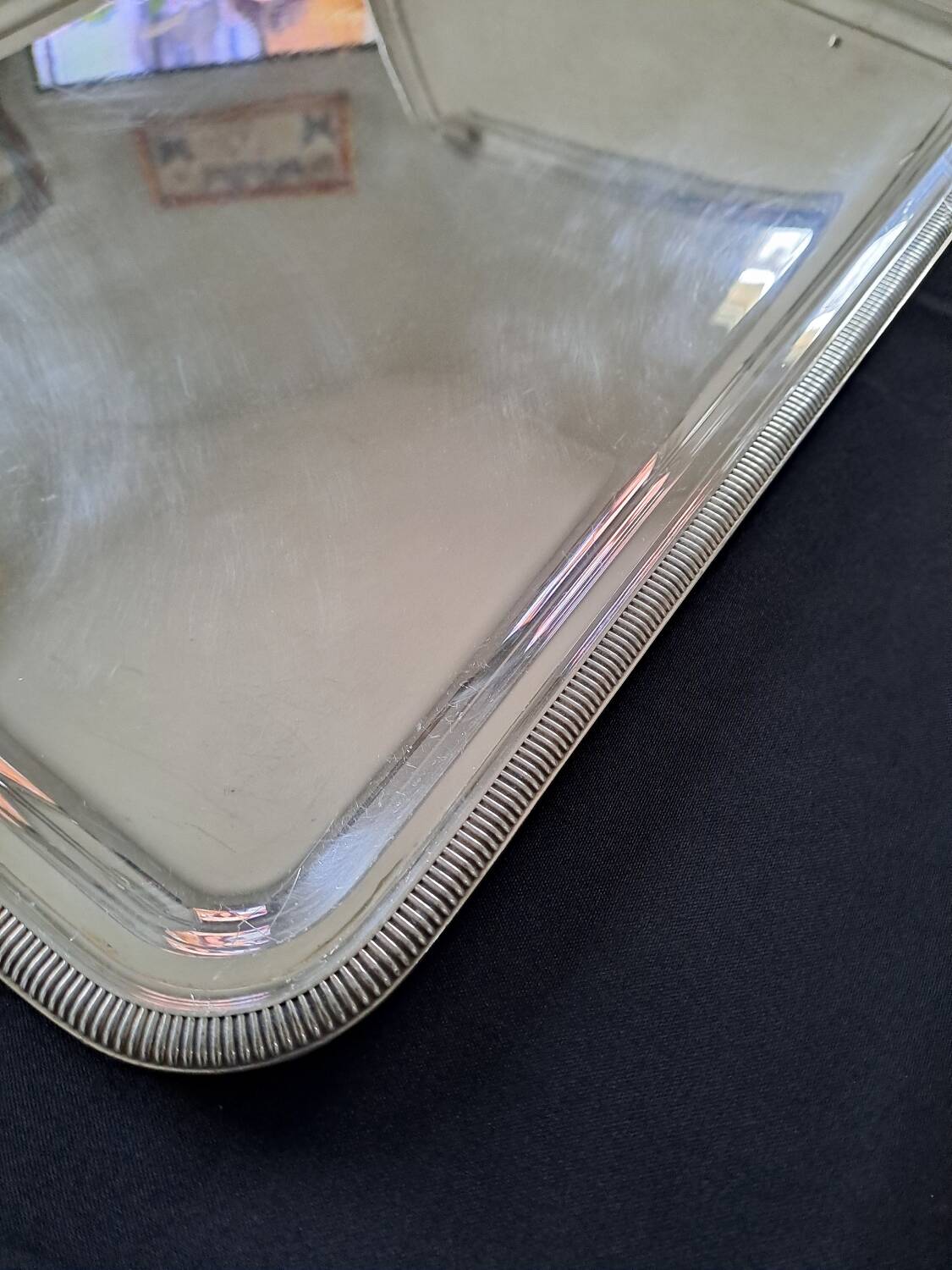 Set of two silver-plated metal trays from Christofle