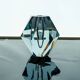 Diamond-shaped crystal vase from Strömbergshyttan