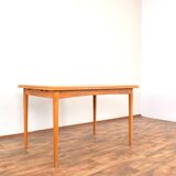 Table à manger extensible en teck danois du milieu du siècle, années 1960.