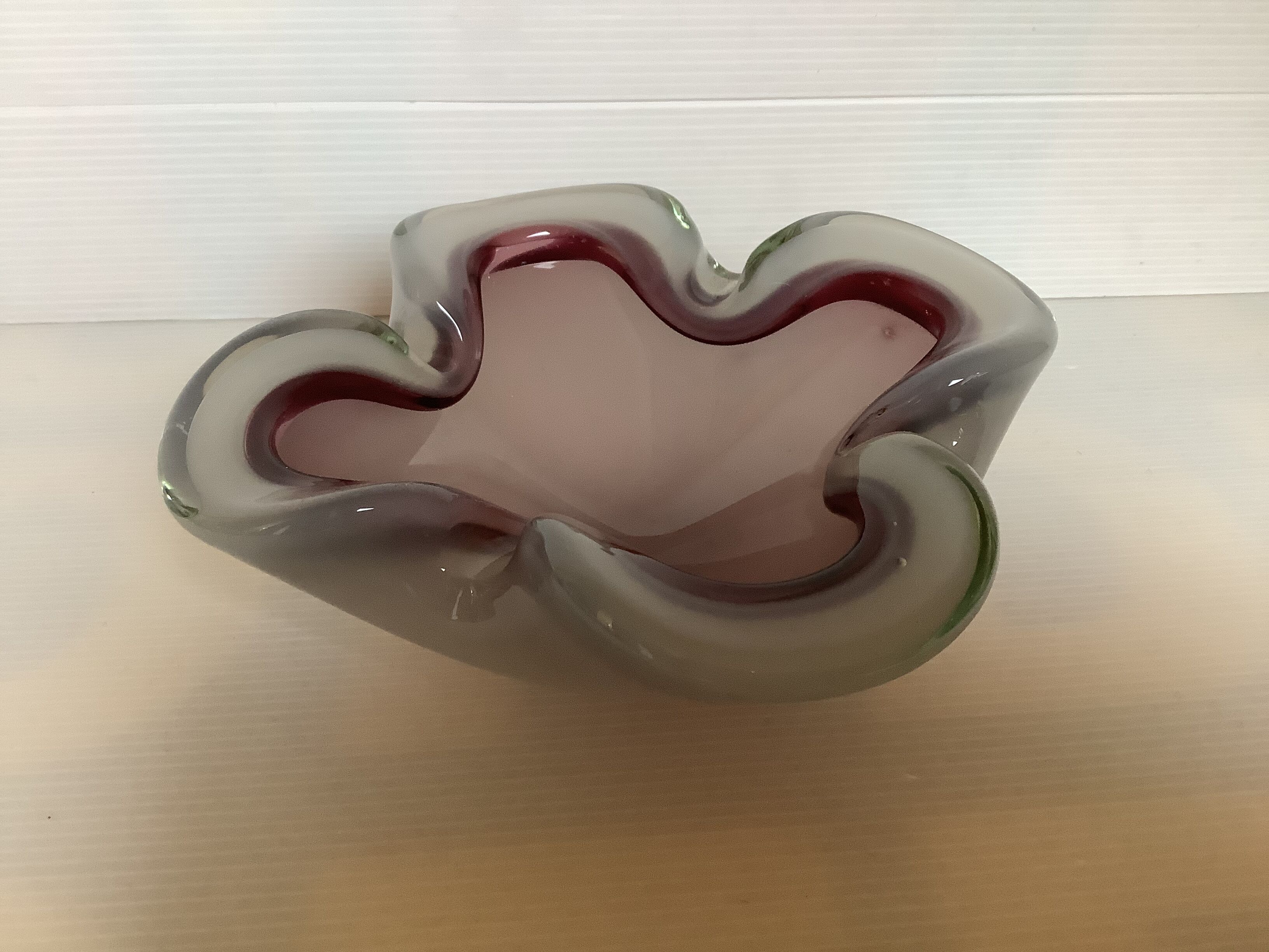 Empty pocket flower in glass paste purple