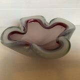 Empty pocket flower in glass paste purple