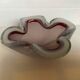 Purple violet glass paste flower bowl.