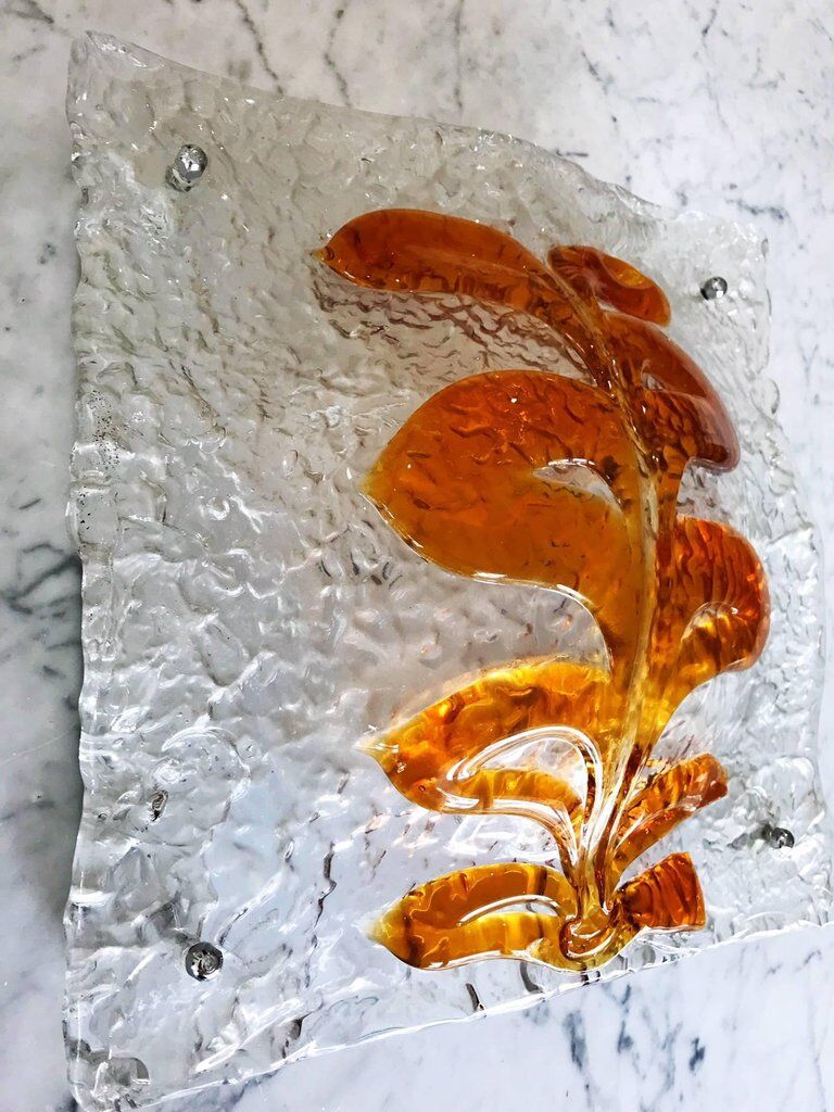 Applique de Mazzega en verre de Murano soufflé à la main 1960