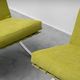 Pair of vintage lounge armchairs in chromed metal and green fabric – 1960s