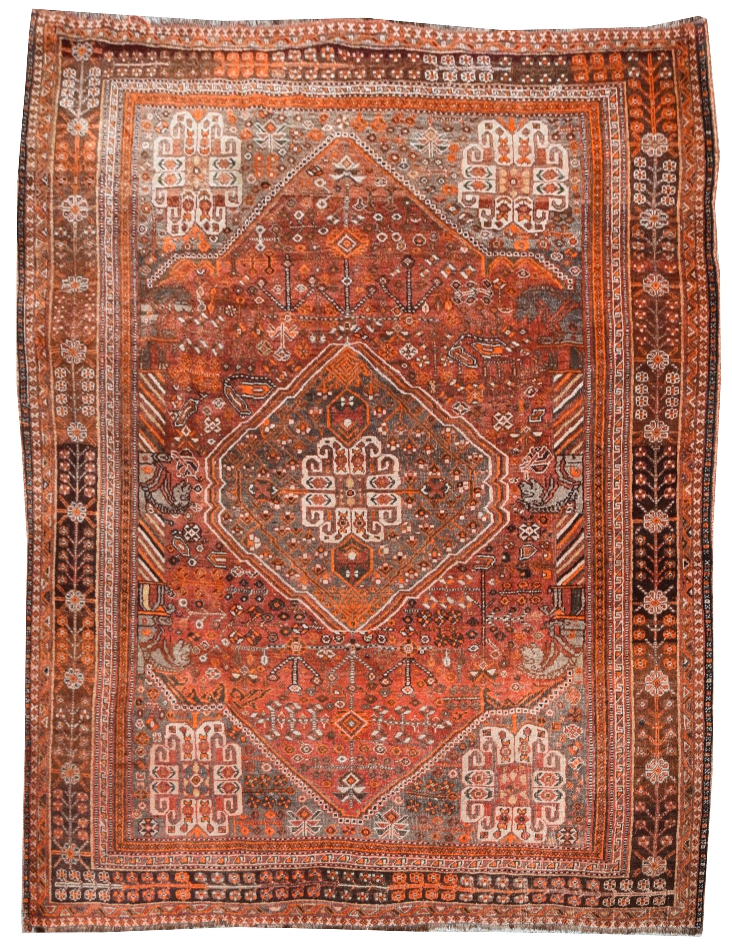 Tribal Oriental Rugs: 2.96 X 2.07 Meters