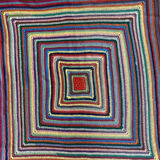 Plaid wool blanket crochet by hand