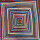 Hand crocheted wool blanket plaid