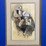 Manolo Ruiz-Pipó (1929-1998), Biotin Couple, watercolor and gouache, 1959