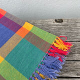 5 multicoloured checked napkins