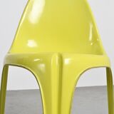 Pair of yellow fiberglass tripod chairs by Walter Frey, circa 1968