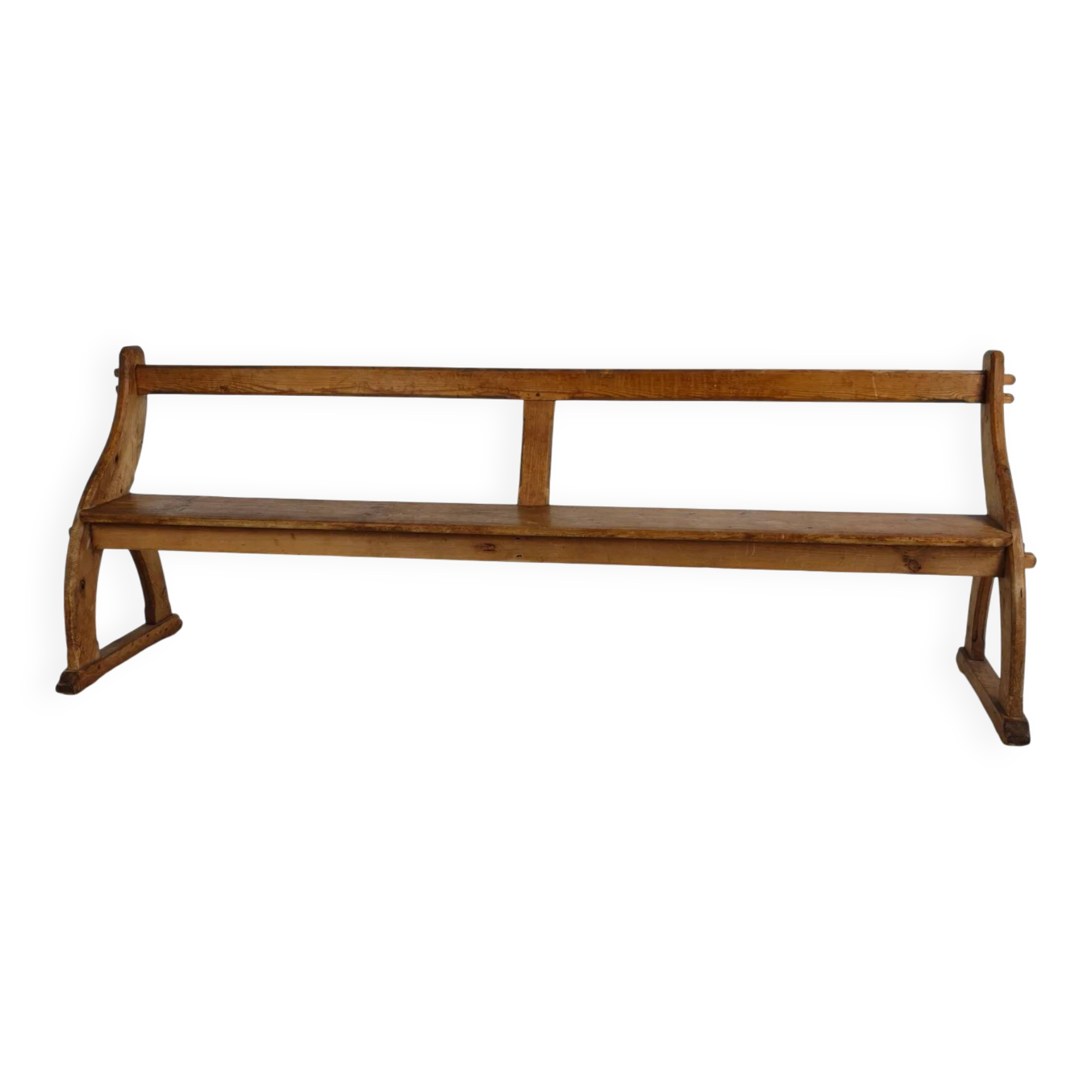 Victorian pitch pine school benches – circa 1900, England