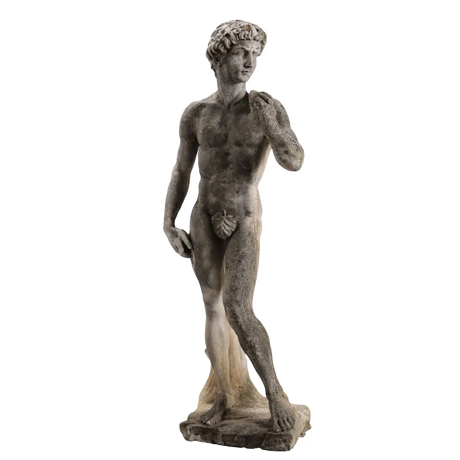 Antique garden sculpture The David in terracotta, Italy, 20th century