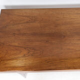 Table basse en palissandre avec carreaux bleus conçue par Johannes Andersen, années 1960