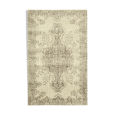 Tapis beige oriental ancien fait à la main 156 cm x 253 cm - 38895