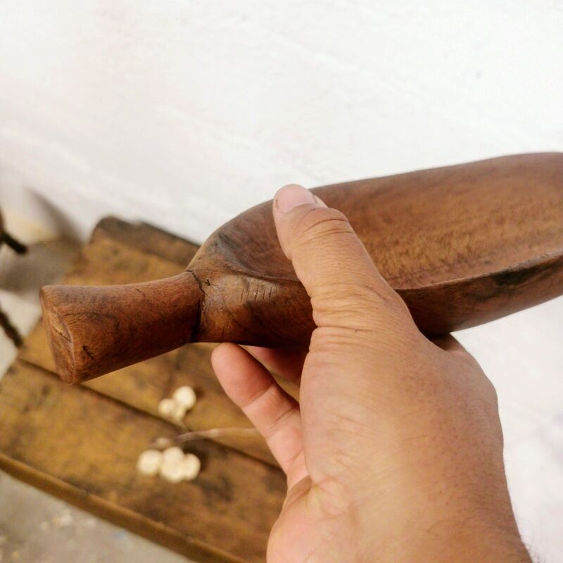 Hollow wooden serving tray