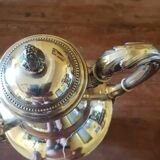 19th century teapot and sugar bowl. Silver metal hallmark.