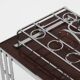 Modernist Art Deco walnut and nickel-plated metal bar table circa 1930