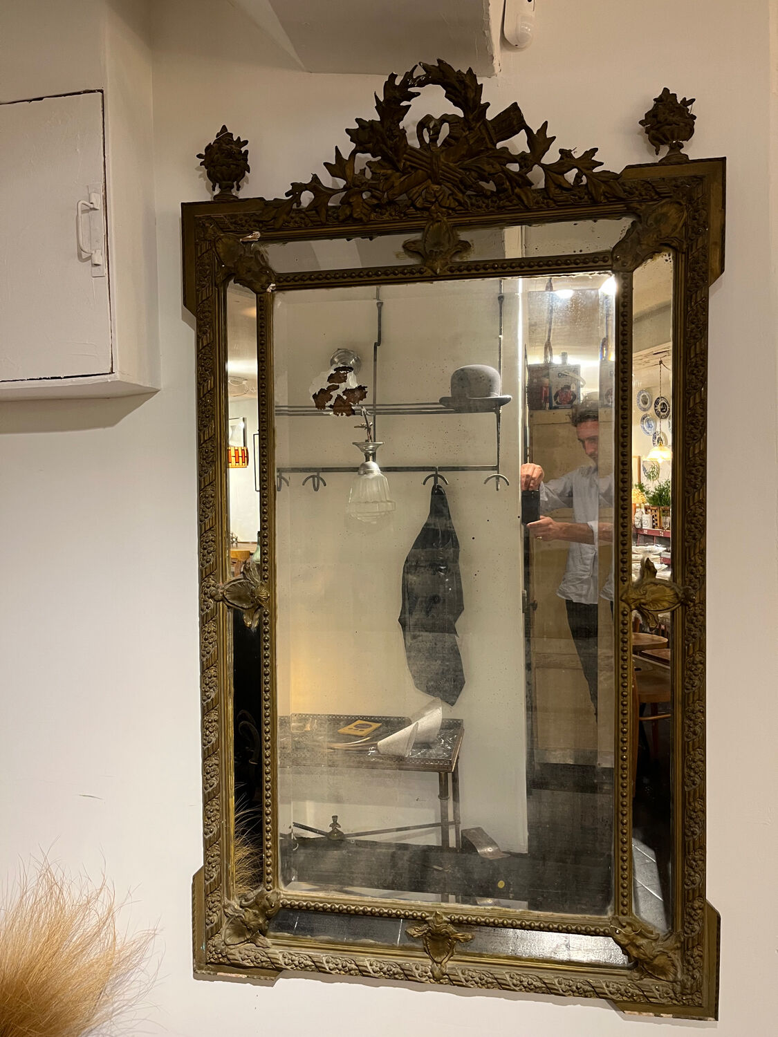 Large beaded mirror 19th