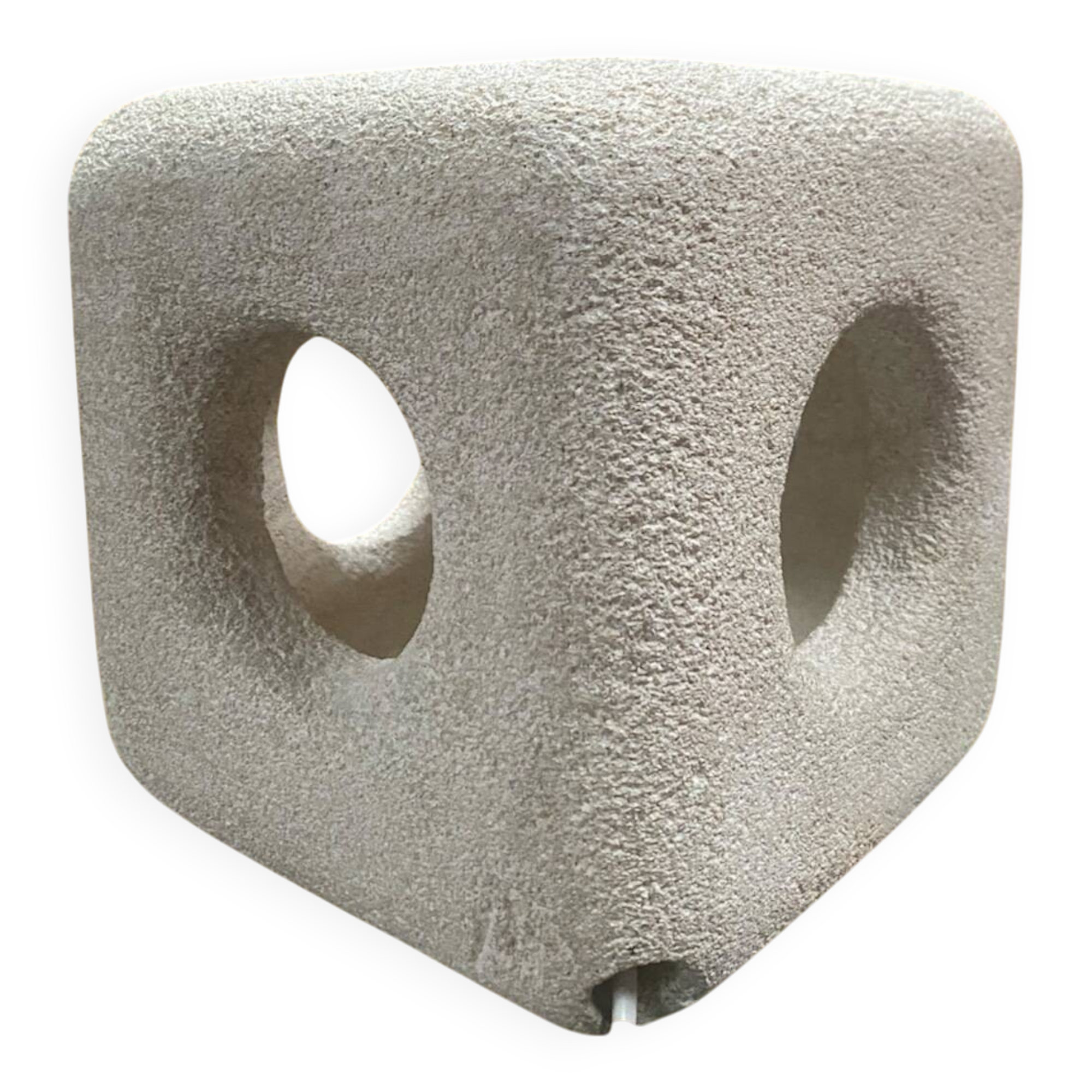 Cube lamp by Albert Tormos in limestone from the 60s 70s.