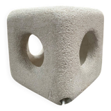 Cube lamp by Albert Tormos in limestone from the 60s 70s.