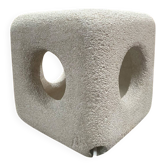 Lampe cube par albert tormos en pierre calcaire année 60 70
