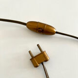 Vintage table lamp with 5 lights – frosted glass and gold metal