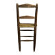 Old wooden chair, mulched seat
