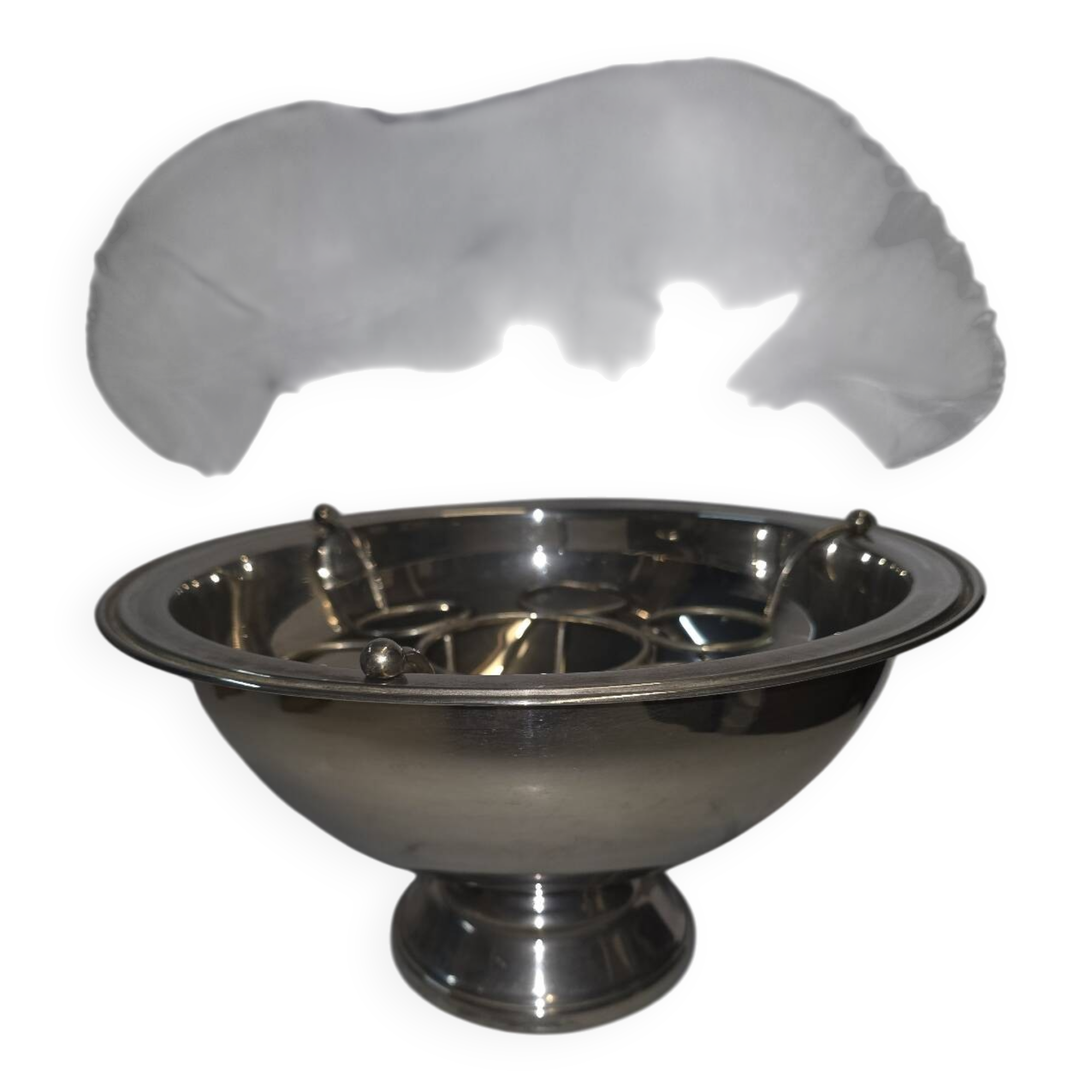 Silver-plated metal champagne bucket, cooler