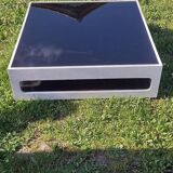White and black square coffee table