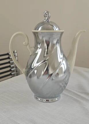 Vintage Demeyere "Inalterable" coffee service - Porcelain and stainless steel - 1950s-60s