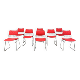 Set of 8 dining chairs by Rudi Verelst for Novalux, 1970s