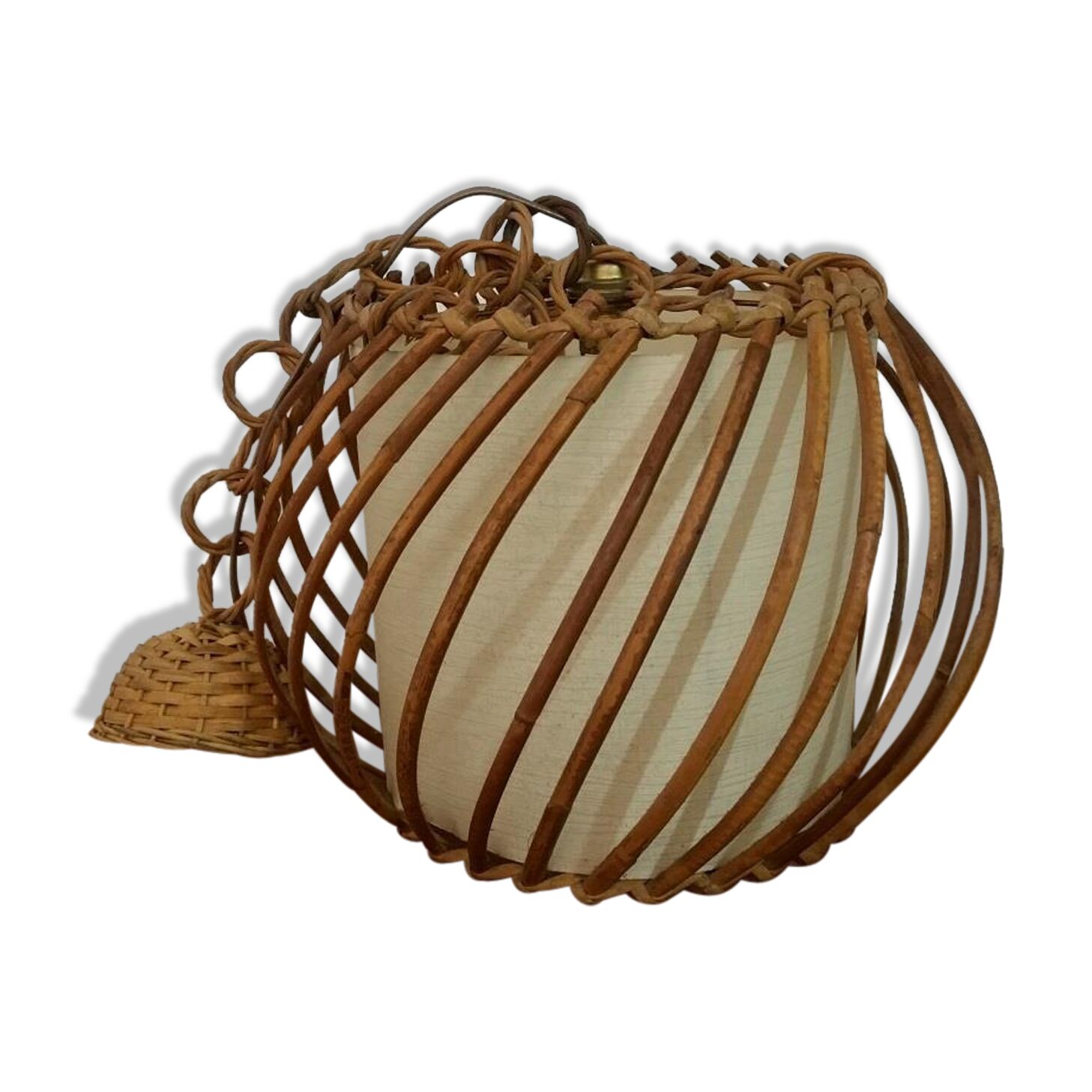 Hanging lamp wicker