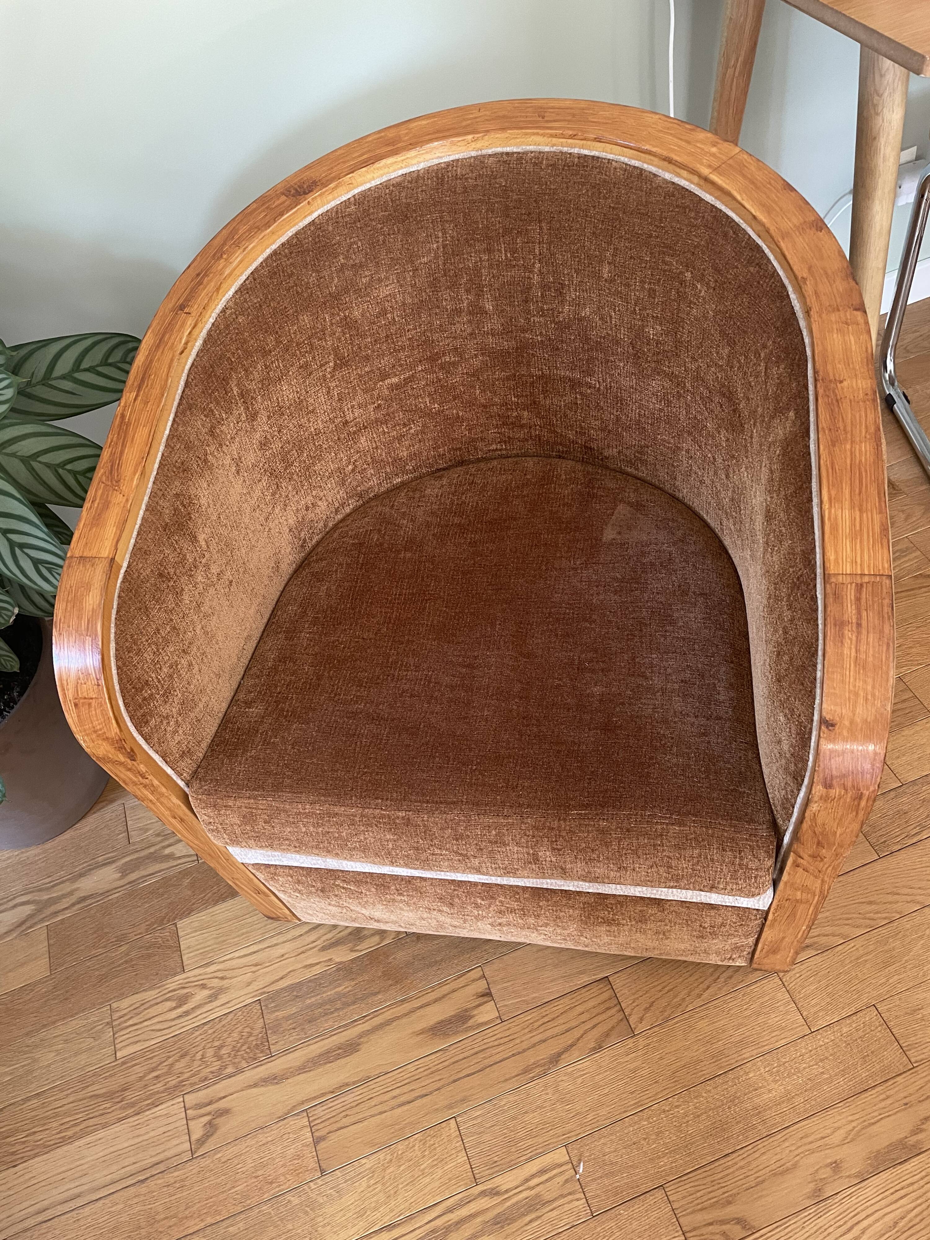 Velvet armchair