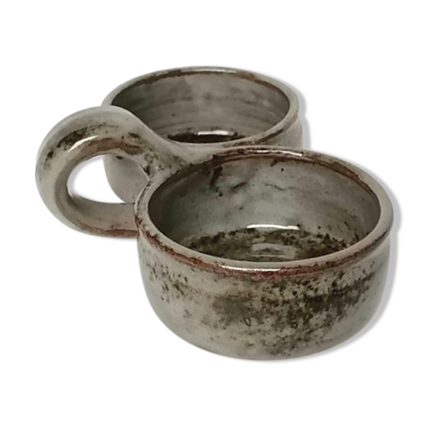 Servant condiments signed ATCH Thierry and Chantal Robert in Sandstone of Loir Poncé
