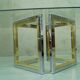 Italian modern brass and chrome coffee table, 1970